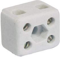 Ceramic lustre terminal, 2 pins with fix.