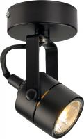 Spot 79 GU10, black, with canopy
