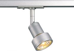 Puri lamp head for 1-phase track, silver grey