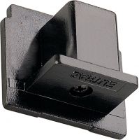 Eutrac end cap for 3-phase track, black