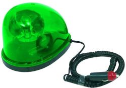 Police beacon STA-1221, green, 12V/21W