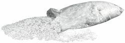 Confetti, UV-active white, 7mm       10kg