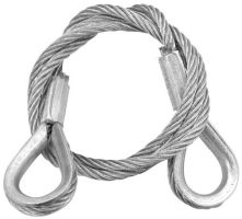 Steel rope 600x3mm silver with thimbles