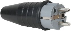 Showtec Rubber Schuko 230V/240V CEE7/VII Connector Male  Grey