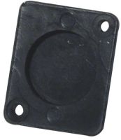 Universal XLR blanking plate, black plast