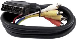 Cable SA-15 Scart-cable/6x RCA, 1.5m