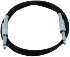 Cable 6,3 plug to 6,3 plug 0,5m black
