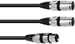 Cable XFMM-30 XLR(f)/2x XLR(m), 3m