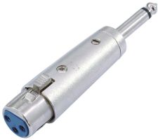 Adapter XLR socket/jack plug mono