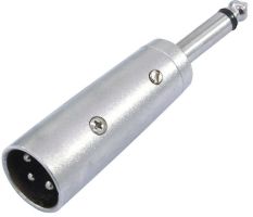 Adapter XLR plug/jack plug mono