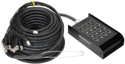 Multicore with stage box, 12IN/4OUT XLR