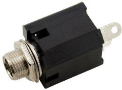 6,3mm jack mounting socket mono insul./10