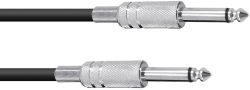 Cable 6,3 plug to 6,3 plug 1m black