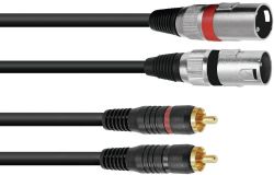 Cable XC2-15 2xXLR male/2xRCA 1.5m