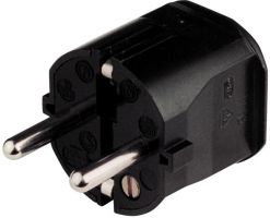 Black plastic electric plug