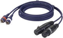DAP FL25 - 2 RCA Male L/R > 2 XLR/F 3 p.  3 m