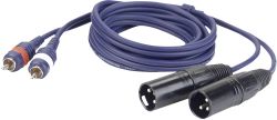 DAP FL26 - 2 RCA Male L/R > 2 XLR/M 3 p.  1,5 m
