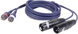 DAP FL26 - 2 RCA Male L/R > 2 XLR/M 3 p.  3 m