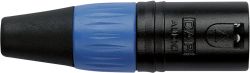 DAP XLR 3p. Connector male, Black housing  Blue endcap