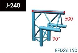 X3K-30/H (heavy duty) J-240 2-way corner 90�, apex out