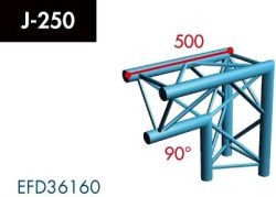 X3K-30/H (heavy duty) J-250 2-way corner 90�, apex in
