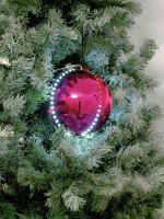 LED Snowball 8cm, pink