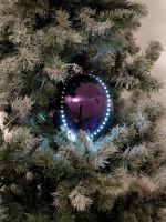 LED Snowball 8cm, purple