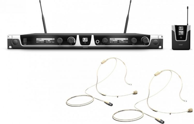 LD Systems U506BPHH2 Funkmikrofon mit 2x Bodypack und 2x Headset