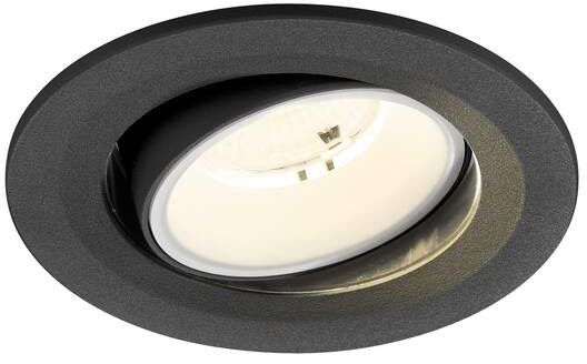 SLV NUMINOS® MOVE S, Deckeneinbauleuchte, 4000 K, 55°, IP20, rund, schwarz / weiß
