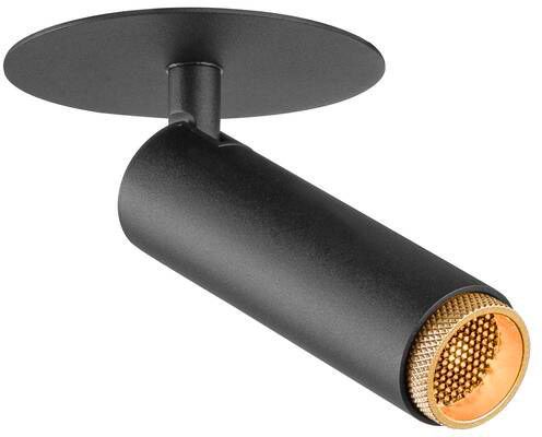 SLV GRIP! S, Deckeneinbauleuchte, PHASE, 2700 K, 29°, IP20, zylindrisch, schwarz / gold