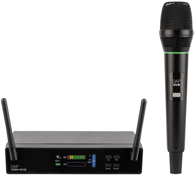 DAP-Audio COM DV-2 Drahtloses Handmikrofon-Set – 2,4 GHz