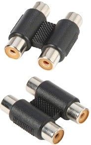 Adam Hall Connectors 7552 Adapter 2 x mono Cinch female auf 2 x mono Cinch