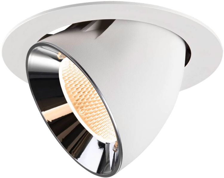 SLV NUMINOS® GIMBLE XL, Deckeneinbauleuchte weiß/chrom 2700 K 20°