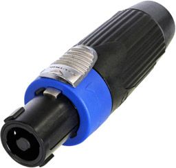 Neutrik NLT4FXX-BAG - Speakon Stecker 4-Pol in schwarz, female