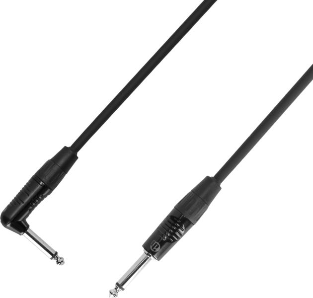 Adam Hall Cables 4 STAR IPR 0090 - Instrumentenkabel REAN® Winkelklinke TS x Klinke TS | 0,9 m