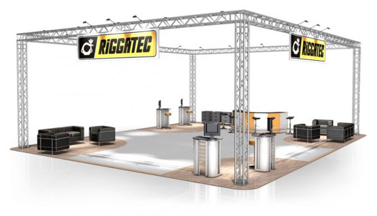 Messestand FD 34 - 12 x 10 x 4,5 m (LxBxH) - 120 m²