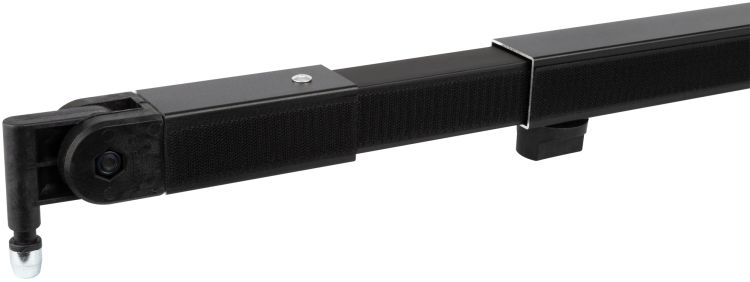 Telescopic drape support 120(l)-->180(l)cm, Black (powder coated)