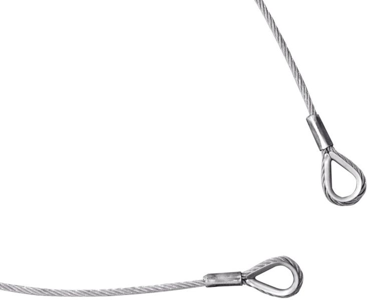 EUROLITE Stahlseil 1000x4mm silber mit Kausche