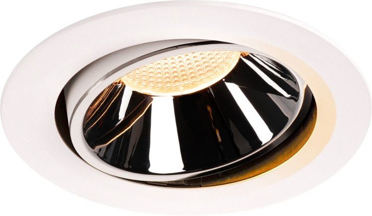 SLV NUMINOS, encastré de plafond intérieur, 55°, blanc/chrome, LED, 2700K, orientable