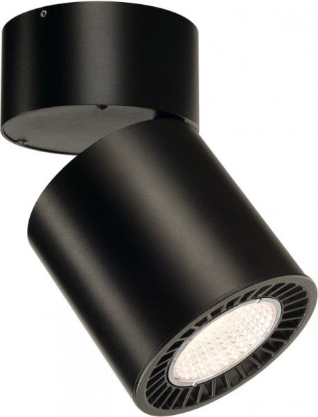 SLV SUPROS MOVE CL, Indoor LED ceiling mounted light, round, black, 3000K, 60° reflector, CRI90
