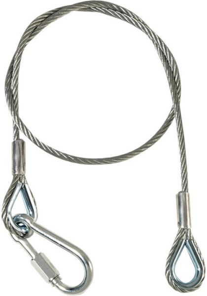 Adam Hall Accessories S 63100 Sicherungsseil 6 mm mit Kettbiner 1 m lang