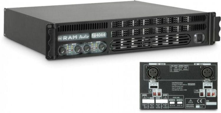 Ram Audio S4044XOVER PA Endstufe 4x975W 4Ohm inkl. Analogem Prozessor-Modu
