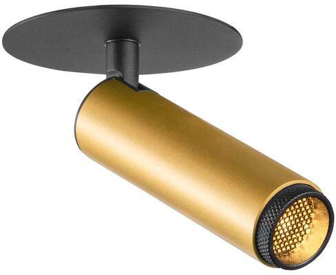 SLV GRIP! S, Deckeneinbauleuchte, PHASE, 3000 K, 29°, IP20, zylindrisch, gold / schwarz