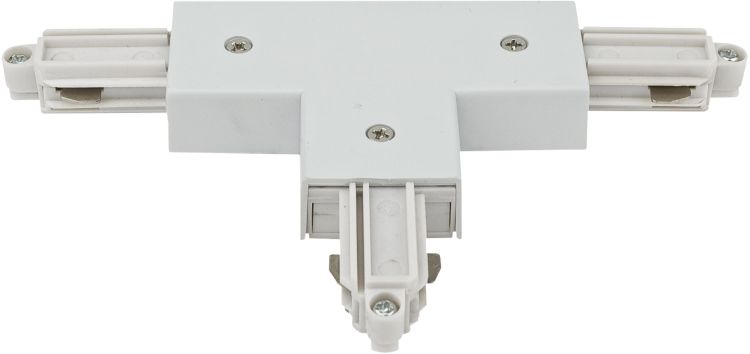 Right T-Connector, with power entry  White (RAL9003)