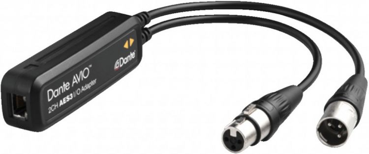 MONACOR ADP-AES3-2X2 Dante®-AVIO-AES3/EBU-Adapter