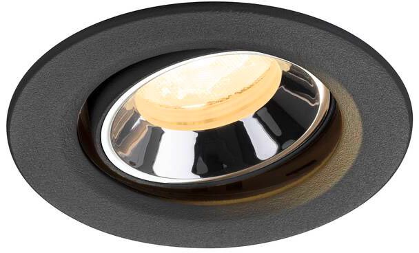 SLV NUMINOS® MOVE XS, Deckeneinbauleuchte schwarz/chrom 3000 K 40°