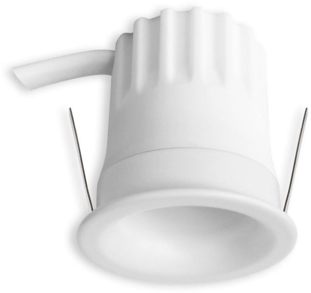 ISOLED LED Einbaustrahler BACK32, weiß matt, rund, 5W, CRI90, 3000K, rückversetzt, Honeycomb