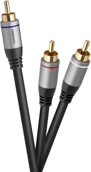 celexon Cinch auf 2x Cinch Audiokabel 1,5m - Professional Line