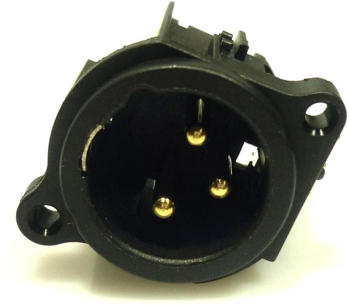 XLR-Einbaustecker (Sockel) Pins gebogen