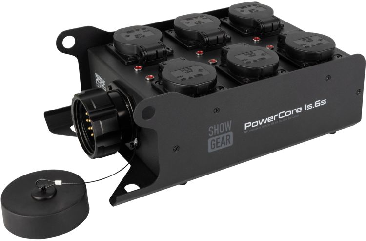 SHOWGEAR PowerCore 1s.6s Breakout-Kabel, Multipin S19 auf 6x Schuko